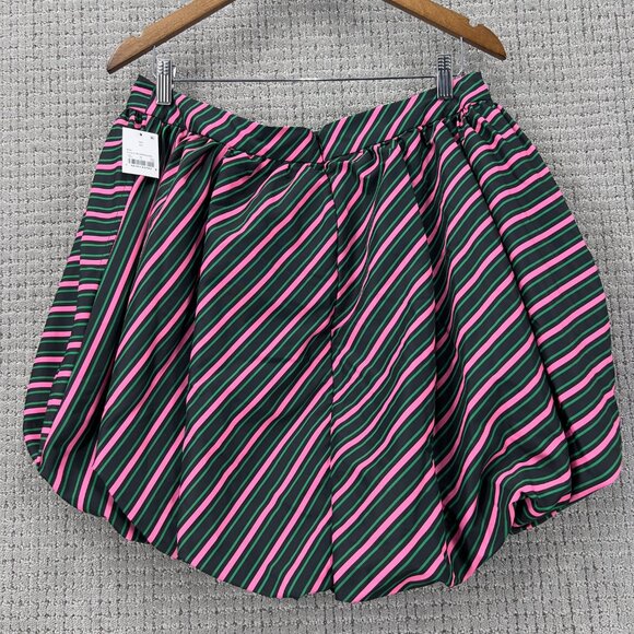 Wicked x Target Womens Mini Bubble Black Pink Green Striped Skirt Size XL - Picture 2 of 6